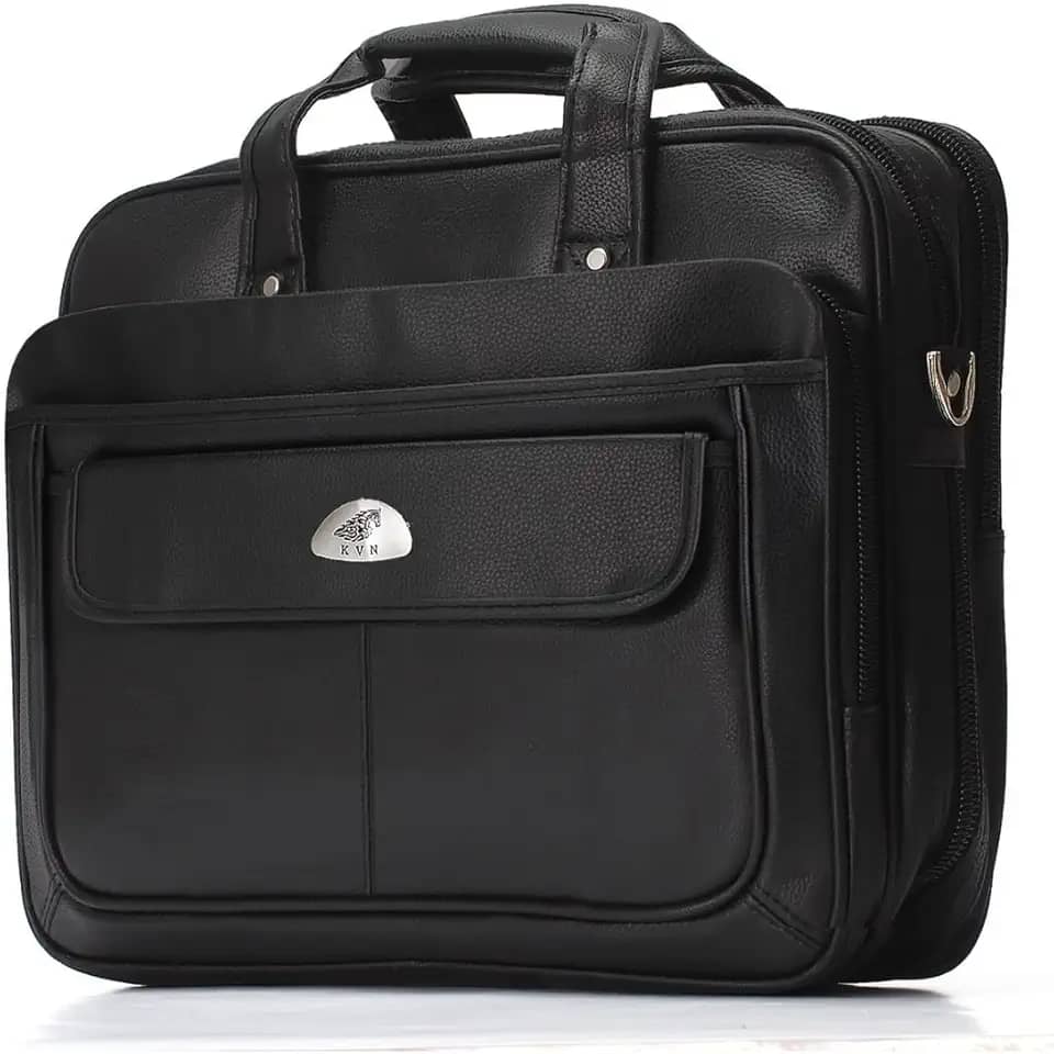 KVN Maleta Executiva Impermeável para Advogado, Médico e Professor com 6 Compartimentos e Alça de Ombro Ajustável