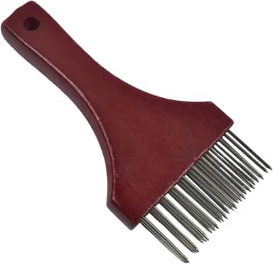 Amaciador de carne com pontas de aço inoxidável para carne de porco, vitela e frango, Vermelho