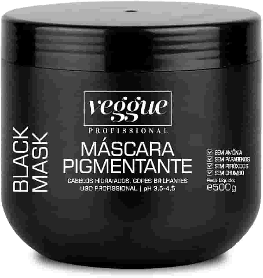 Mascara Matizadora Tonalizante Preta, Black Mask Veggue 500ml