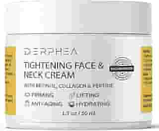 DERPHEA Creme de aperto de pescoço, creme firmador de pescoço para apertar e firmar, linhas finas, solto e flácido no rosto, decote e outras áreas da pele - 50 ml