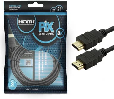 PIX CABO HDMI GOLD 2.1-8K HDR 19P 1.5M, Pix, 018-1015 (Embalagem pode variar)