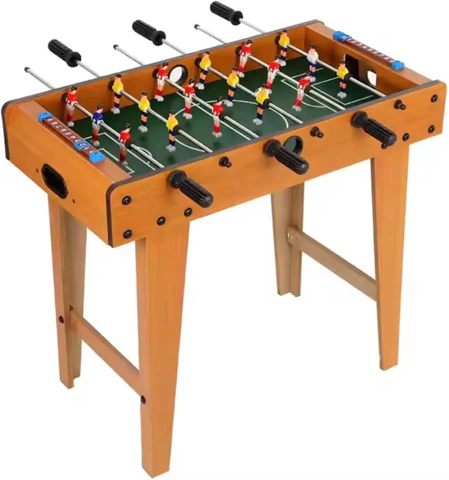 Mini Mesa de Jogos Portáteis Pebolim, Sinuca ou Air Hockey Madeira Resistente