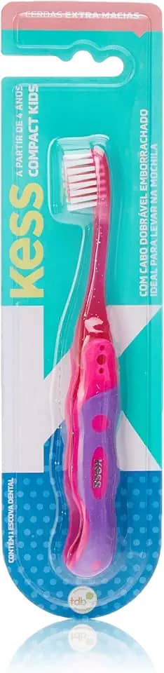 Kess Escova Dental Compact Kids Azul/Rosa