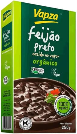 Feijão Preto Orgânico 250G Vapza Peso líquido 250g