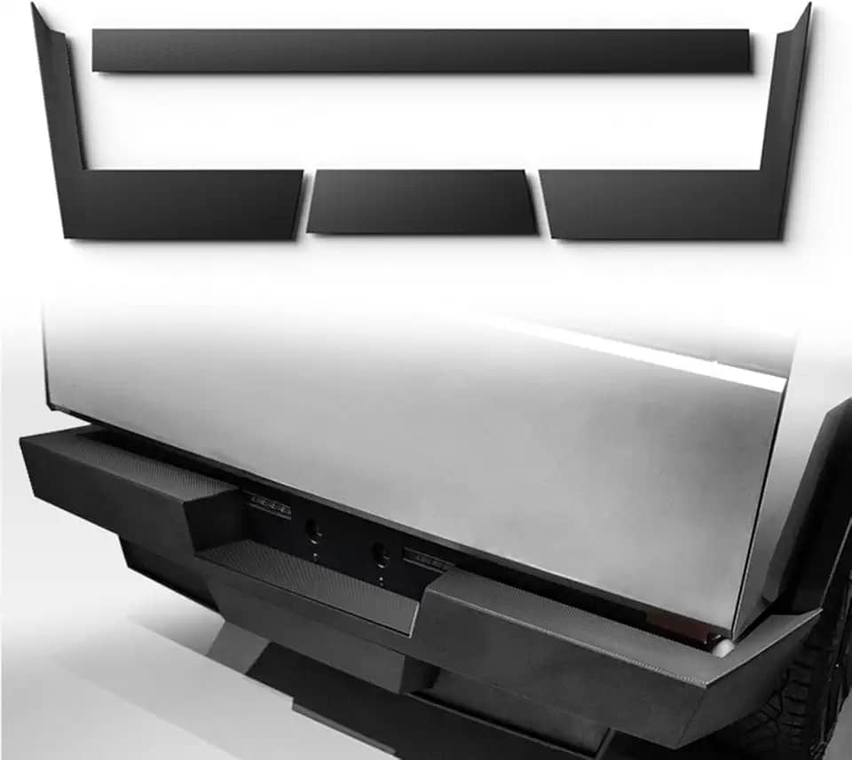 Capa protetora de para-choque traseiro compatível com acessórios Cybertruck 2023 2024, capa protetora para porta-malas de caminhonete