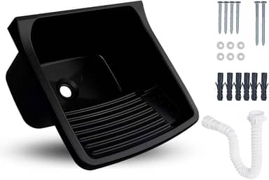 Tanque Plástico Com Sifão Universal Lavanderia 24 Litros