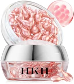 HKH Sérum de retinol para rosto – sérum facial antirrugas com vitamina C e vitamina E, cápsula Vit A com colágeno para mulheres, reduz linhas finas, firma a pele, hidratante, adequado para viagens (38