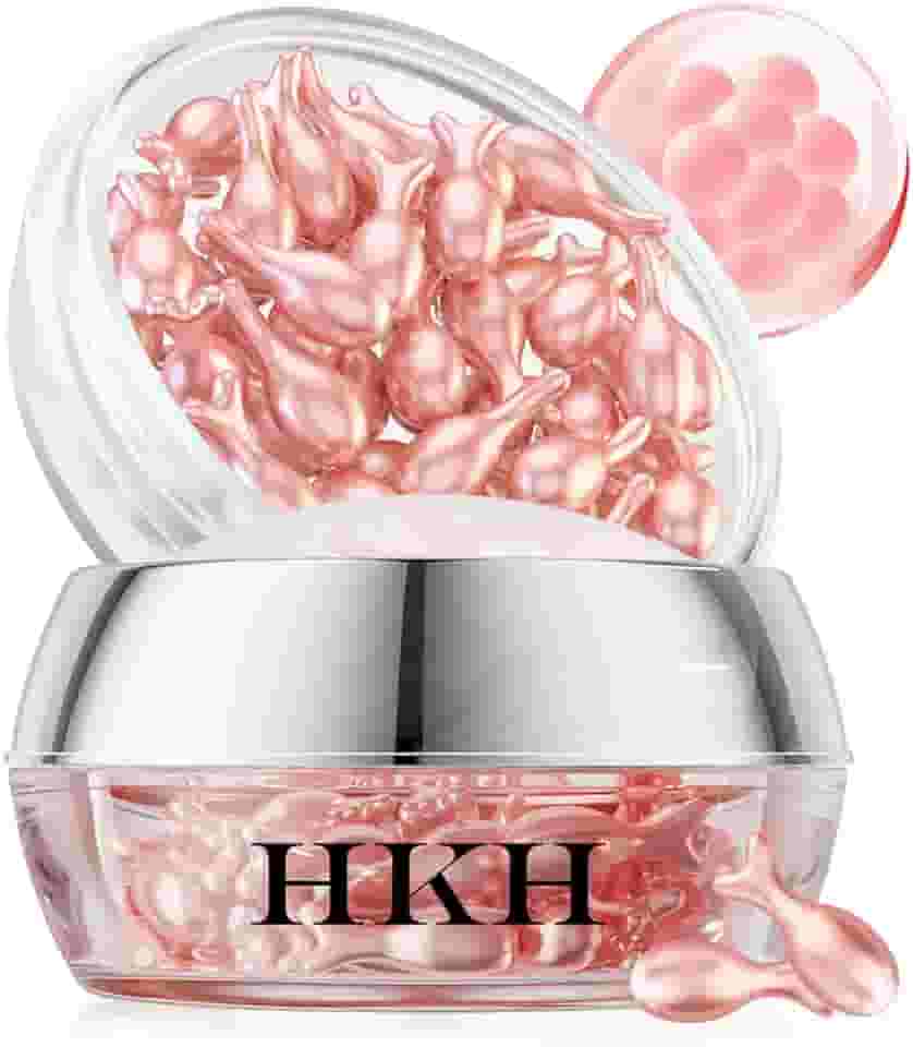 HKH Sérum de retinol para rosto – sérum facial antirrugas com vitamina C e vitamina E, cápsula Vit A com colágeno para mulheres, reduz linhas finas, firma a pele, hidratante, adequado para viagens (38