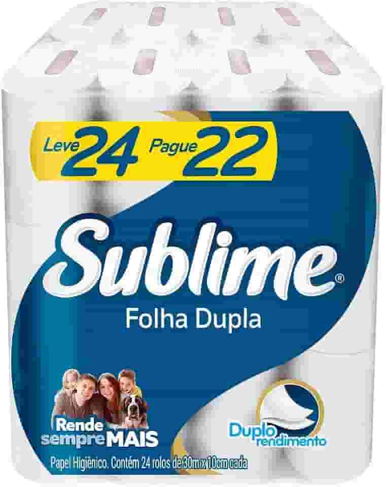 Sublime - Papel Higiênico, Folha Dupla, 24 rolos