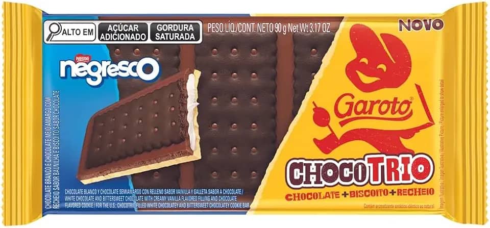 Chocolate Chocotrio Garoto Negresco 90g