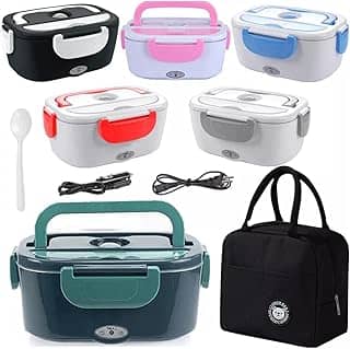 Marmita Elétrica Portátil Bivolt 12V 24V 127V 220V com Bolsa Térmica - Ideal para Aquecer Refeições no Carro, Caminhão, Escritório ou Viagem - Prática, Segura, Aço Inox e Super Resistente