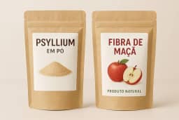 Psyllium em Pó e Fibra de Maçã Natural,Suplemento Alimentar para Saciedade, Totalmente Natural 100g cada.