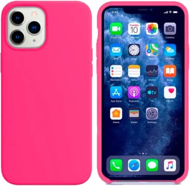 Capinha Colorida Compatível Com iPhone 11 Pro Max Vermelha ,Preta, Laranja, Amarela, Azul, Rosa, Pink, Branca, Lilás, Marrom, Verde, Roxo, Case Slim Flexível Aveludada Com 3 Camadas De Proteção PREMIUM ONYK (ROSA PINK)