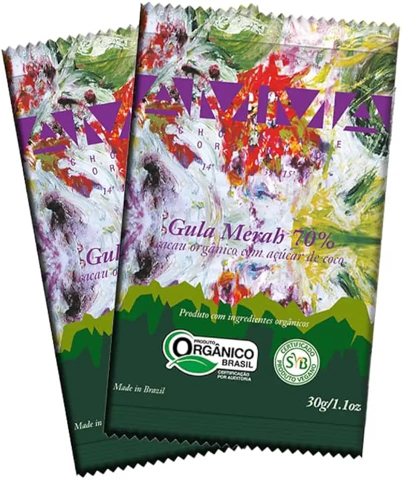 Kit 2X: Chocolate 70% Cacau Orgânico Gula Merah Amma 80g