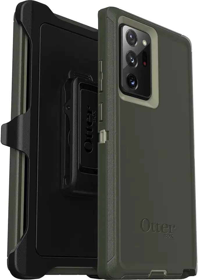 OtterBox Capa para Galaxy Note 20 Ultra 5G (apenas) - Defender Series Screenless Edition - Lichen The Trek (verde) - Clipe de coldre incluído - Embalagem sem varejo