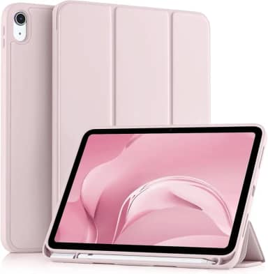 Capa Premium para iPad 10,9 polegadas, 10ª Geração e iPad 11ª Geração 2025, com Suporte para Apple Pencil e Função Sleep, Preto (Rosa)