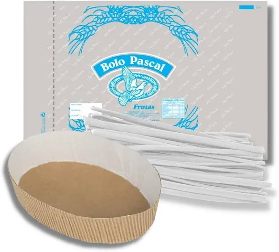 Kit com 100 Unidades de Forma 100g + Saco Plástico Colomba Pascal + Fecho
