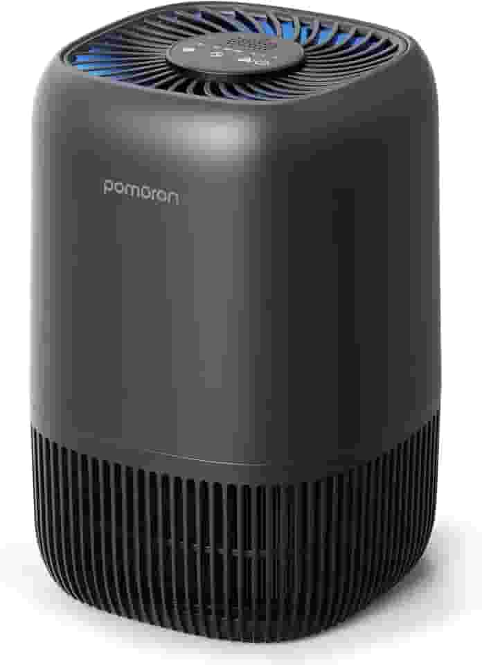 POMORON Purificadores de ar para quarto, casa, limpador de filtro de ar com esponja de fragrância, filtro HEPA verdadeiro H13 para fumaça, alergias, pólen, pelos de animais de estimação, odor, poeira
