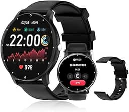 Smartwatch PEJE 1.39 Polegadas - Tela Touch Sensível,À Prova d'Água IP68,123 Modos Esportivos,Faz/Recebe Chamadas,Notificações,Assistente por Voz IA,Unissex - Compatível com Android e iOS (Preto)