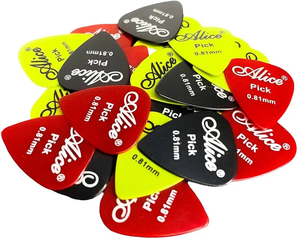 15 Palhetas Coloridas de Violão/Guitarra/Cavaco/Ukulele Tamanho 0.81mm