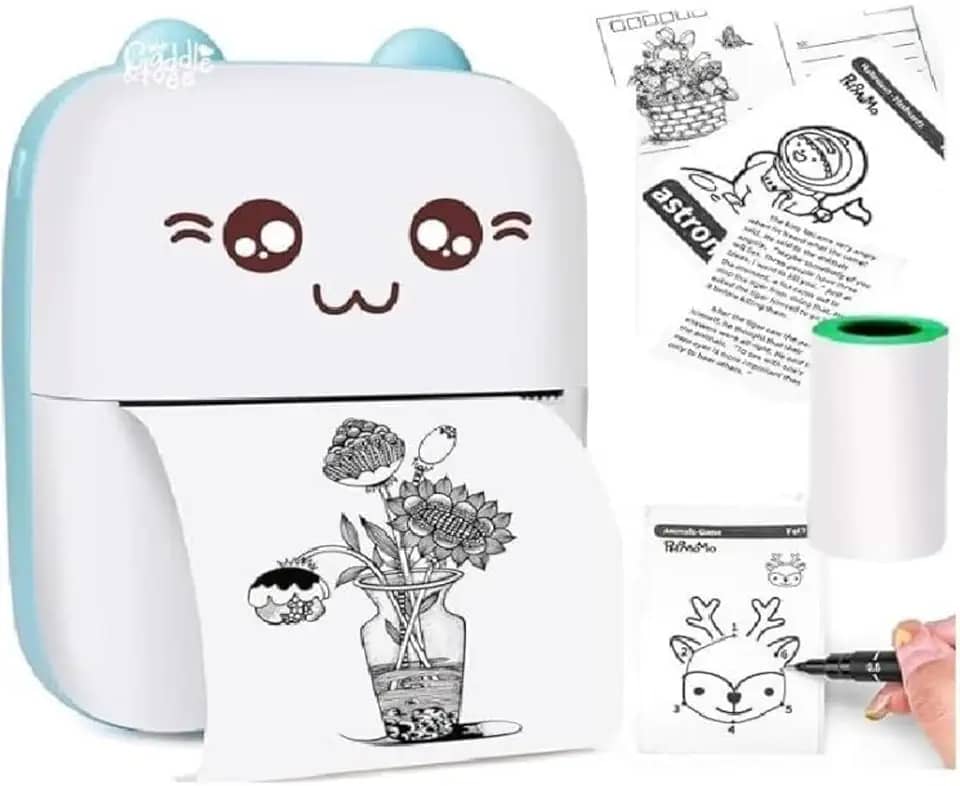 Mini Impressora Térmica | Impressora adesivos sem tinta | Impressora sem tinta controle APP USB | Mini impressora bolso sem fio para etiquetas, adesivos, fotos, marcadores, cartões