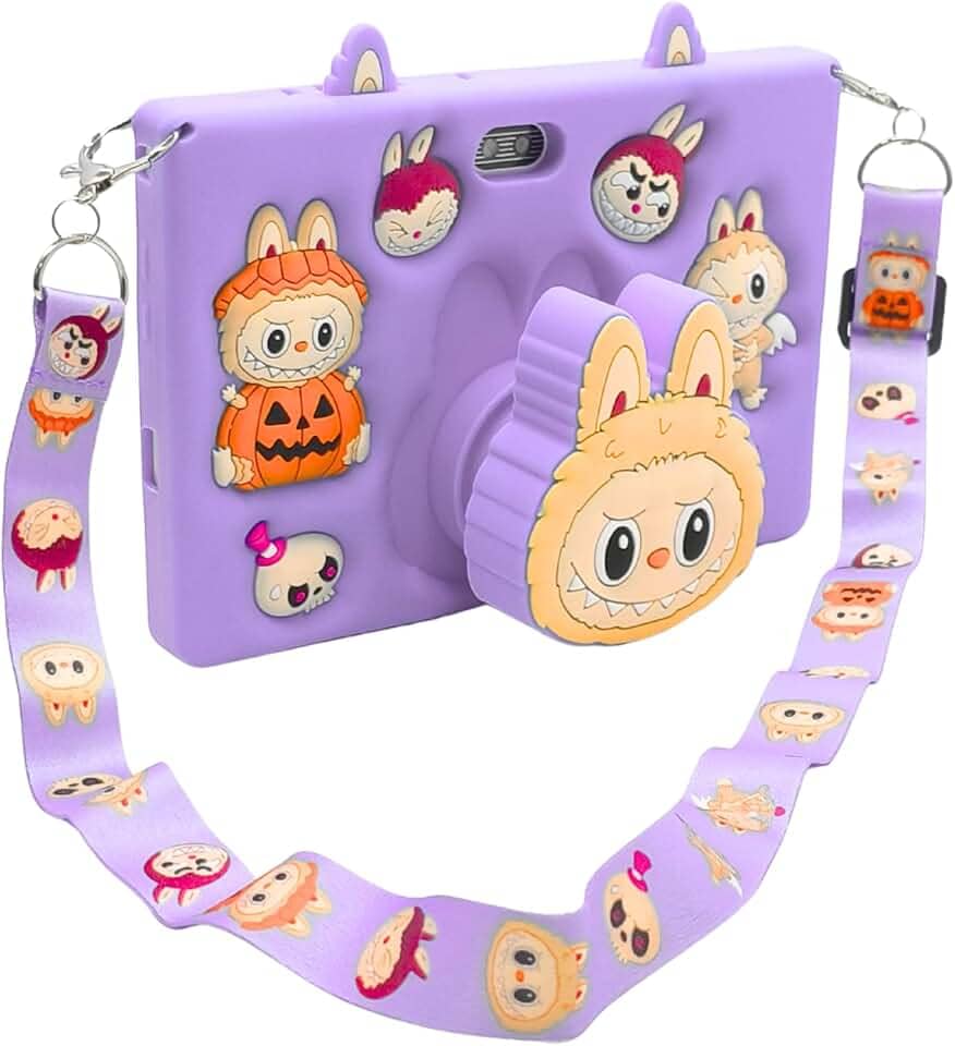 Tablet Infantil E15 Tela 7" IPS 128GB / 8GB RAM Bateria 4000 mAh, Câmera 8MP, Android 12 com Capa Silicone e Alça para Jogos, Entretenimento (Roxo)