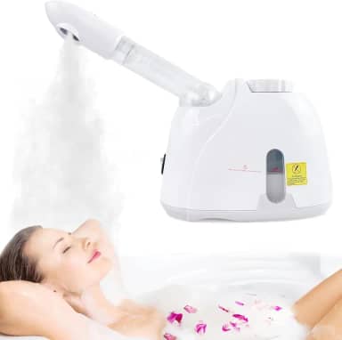 Vaporizador Ozonio Facial Portatil Para Limpeza De Pele 220v, Genérico Spa Facial e Capilar com Vapor de Ozônio - Limpeza Profunda, Hidratação e Rejuvenescimento da Pele e Cabelo - Branco