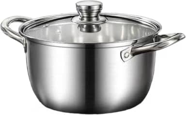 Panela de aço inoxidável para sopa, panela multiuso, grande capacidade, base universal, antiaderente, para café da manhã com vegetais, Style B