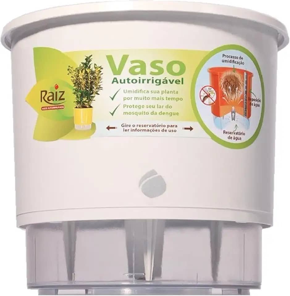 Vaso Auto Irrigável N 04 - Grande - Raiz Branca