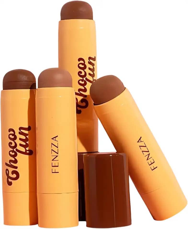 Contorno Stick Choco Fun Fenzza, Bastão com Vitamina E e Manteiga de Karité, Aroma de Chocolate - Maquiagem (15%)