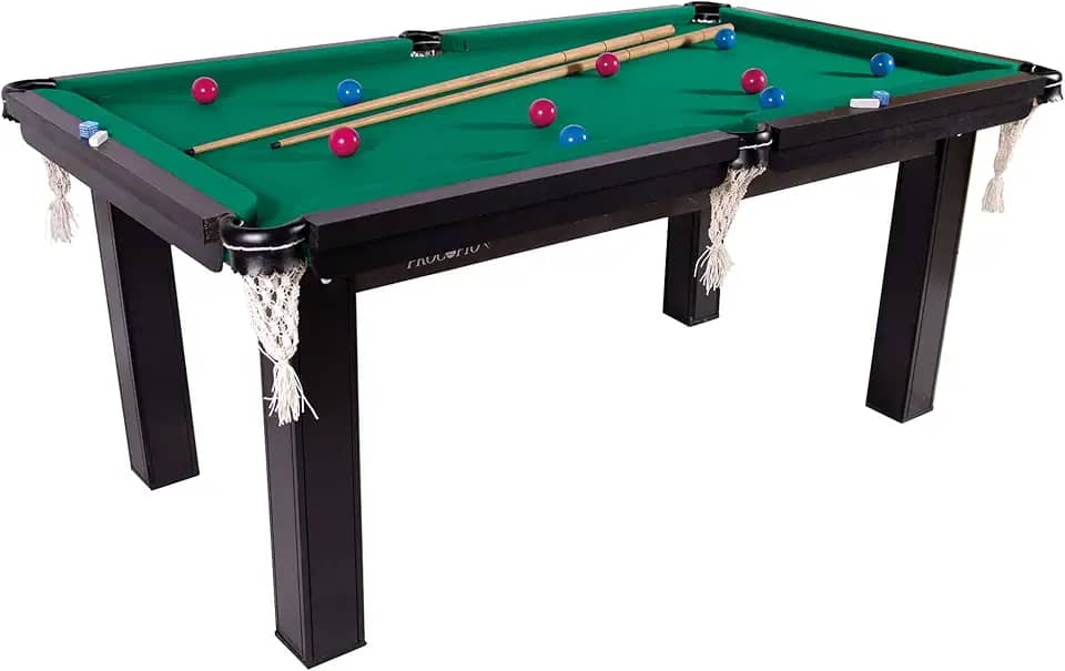 Mesa Sinuca 1,87 x 1,08 Tecido VERDE Procopio tampo MDF + acessórios