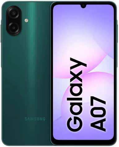 Celular Samsung Galaxy A07 128GB, 4GB, Câm. 50MP, Tela 6.7"- Verde
