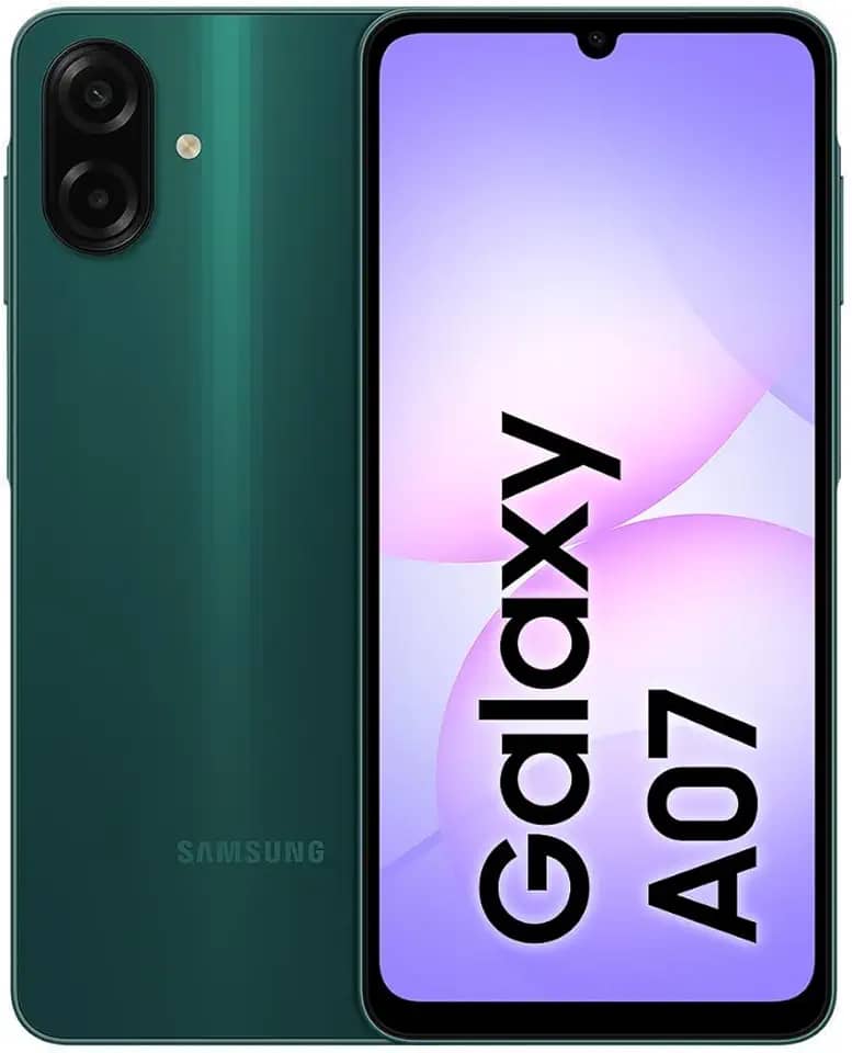Celular Samsung Galaxy A07 128GB, 4GB, Câm. 50MP, Tela 6.7"- Verde