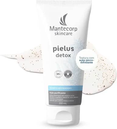Shampoo Pielus Detox – 200ml – Limpeza e Controle da Oleosidade – Refresca o Couro Cabeludo – Mantecorp