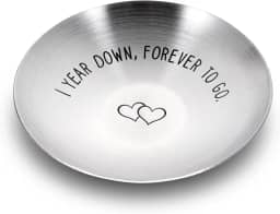 Porta-anel de aniversário de 1 ano para ele, para ela, presente de aniversário de 1 ano, presente de casamento para marido, esposa, 1º aniversário, presente de namoro para casais, namorado, namorada,