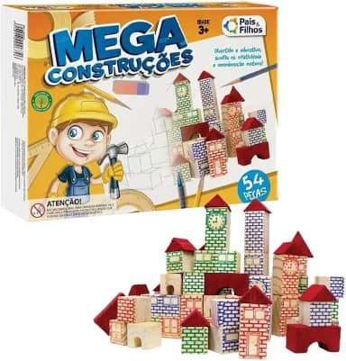 Pais & Filhos - Brinquedo Mega Construção, 45 Peças