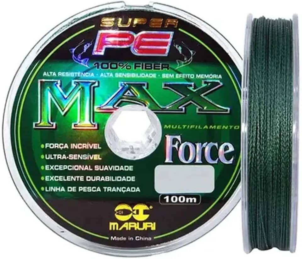 Linha de Pesca Multifilamento Maruri Super PE Max Force 4X Verde 100m cor:verde;espessura:0.14mm