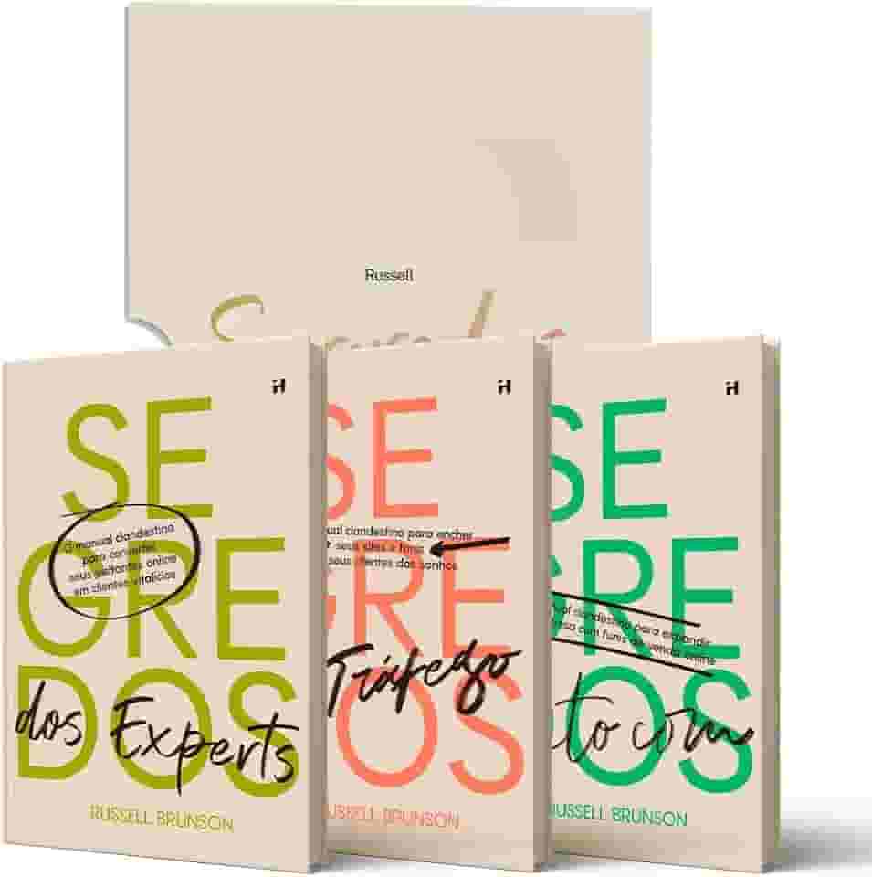 Box Kit Trilogia Secrets capa dura Segredos do Tráfego, Segredos PontoCom, Segredos dos Experts