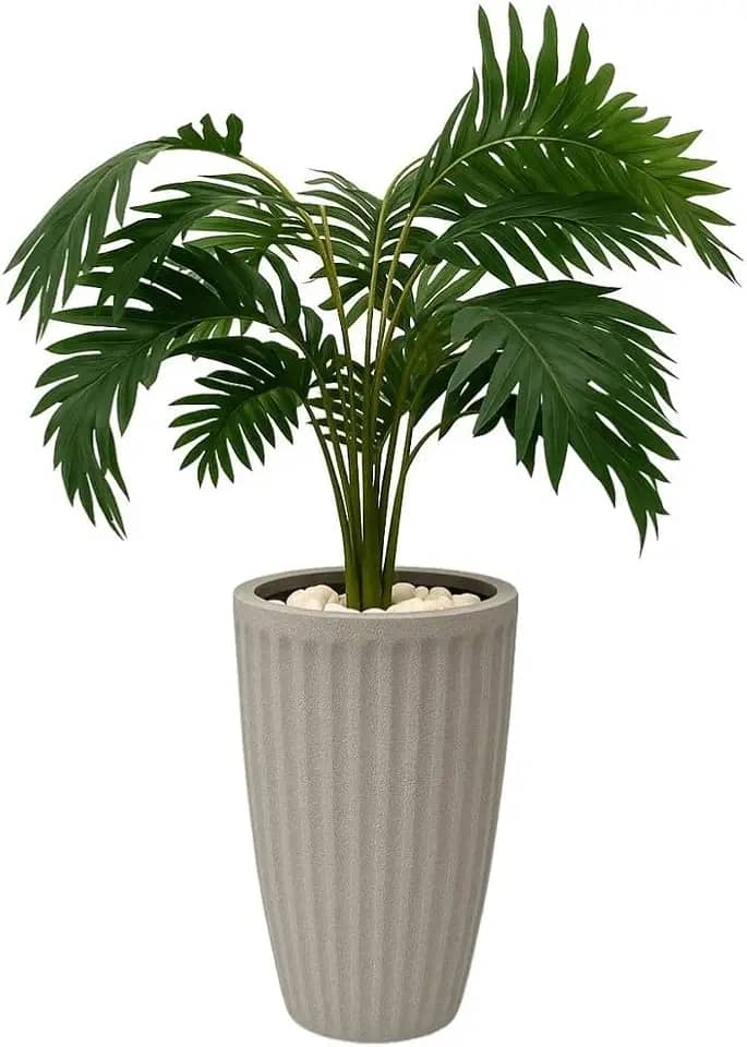 Planta Artificial Palmeira Com Vaso Polietileno(Cinza)