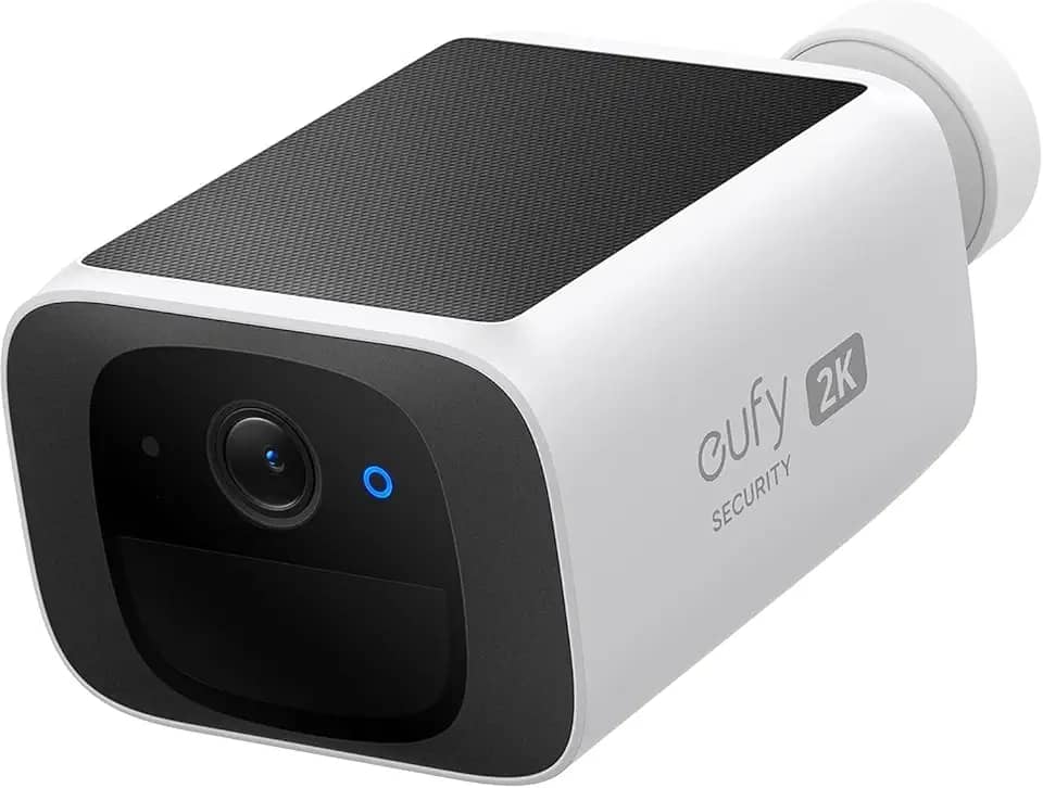 eufy SoloCam S220 por anker, Câmera De Segurança Wi-Fi Externa, Solar Sem Fio Externa, 2K, Energia Contínua, Monitoramento inteligente de IA, Trabalha Com Alexa/HomeBase 3, Sem Taxa Mensal