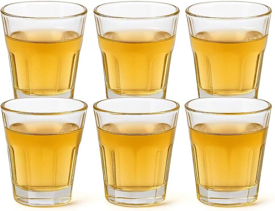 Conjunto 6 Copos de Dose 45ml – Vidro Resistente para Tequila, Cachaça, Whisky e Shots