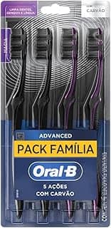 Oral-B Escova de Dente 5 Ações Carvão 4 Unidades