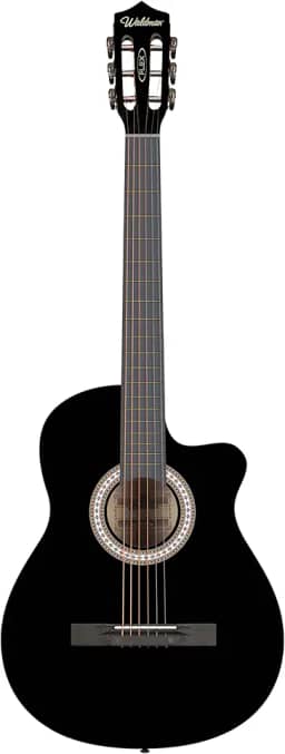 Violão Eletro-Acústico Cutway com Tensor de 2 Vias e equalizador gráfico de 3 bandas com afinador embutido. Cordas de Aço - Preto