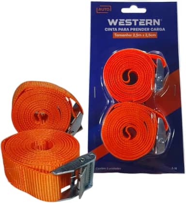 Cinta para Prender Carga 2,5m x 2,5cm 120kg com Fivela de Alumínio