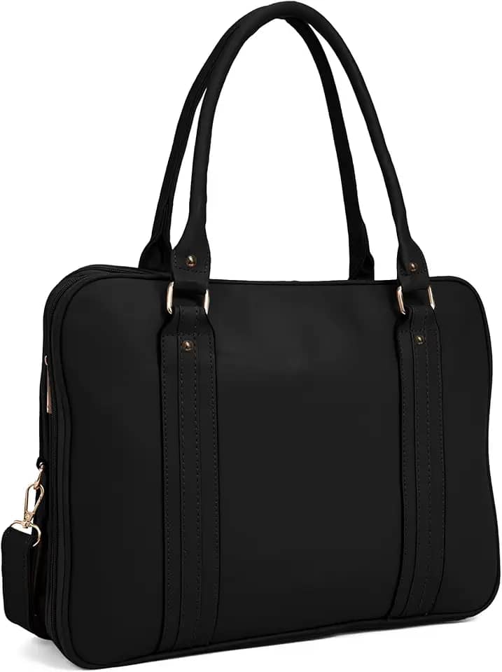 Bolsa Feminina Pasta Executiva para Notebook até 15.6” Reforçada Couro Ecológico para Trabalho, Reuniões e Dia a Dia Tamanho Grande