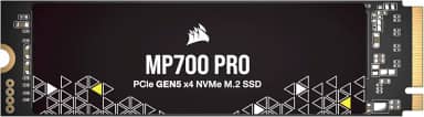 Corsair MP700 PRO 2TB M.2 PCIe Gen5 x4 NVMe 2.0 SSD – M.2 2280 – Leitura sequencial de até 12.400 MB/s – TLC NAND de alta densidade – Preto