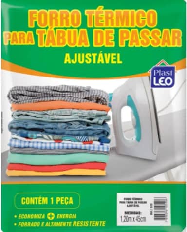 PlastLeo Forro Térmico para Tábua de Passar Roupa - Ajustável (0,45x1,20m) (Ref.: 520), Sem Cor