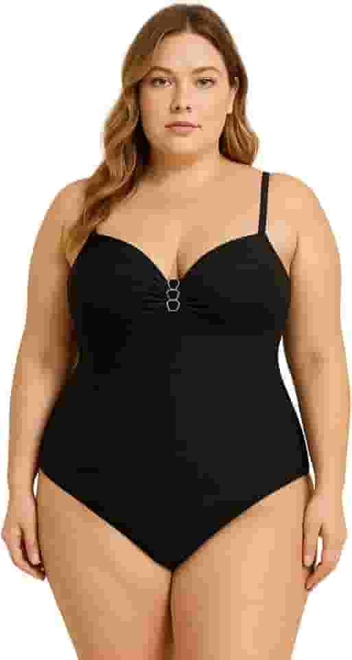 Maiô Plus Size Feminino Canelado Moda Praia Conforto Verão