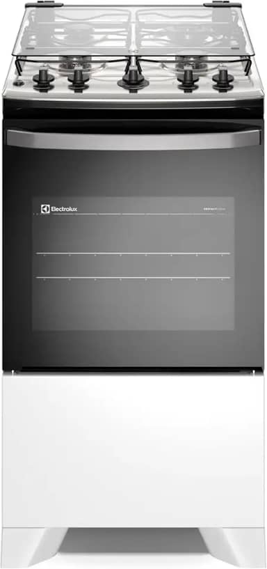 Electrolux Fogão 4 bocas Electrolux Efficient Branco Mesa Inox, PerfectCook e VaporBake® (FE4IW) Bivolt