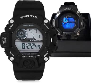 Relógio Esportivo Multifuncional Masculino Genérico - Esportes Aquáticos, Corrida, Caminhada - Resistente à Água, Cronômetro, Alarme, Luminoso